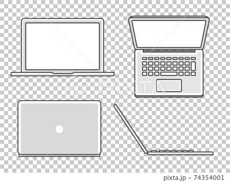 Laptop illustration set Laptop illustration set 74354001