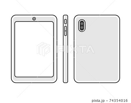 タブレットPCのイラストセット 74354016
