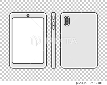 タブレットPCのイラストセット 74354016