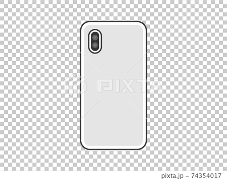 スマートフォンの背面のイラスト スマートフォンの背面のイラスト 74354017
