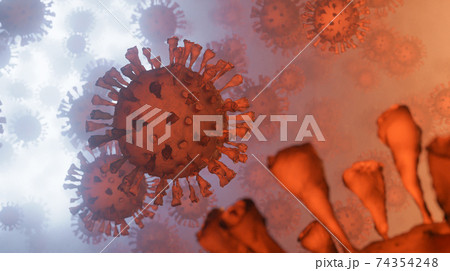 Coronavirus 2019-nCov novel coronavirus concept. Microscope virus close up. Coronavirus 2019-nCov novel coronavirus concept. Microscope virus close up. 74354248