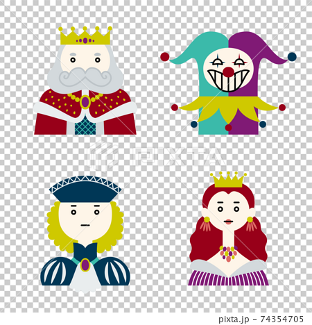 Playing cards with king, queen and joker 6518979 Stock Photo at Vecteezy