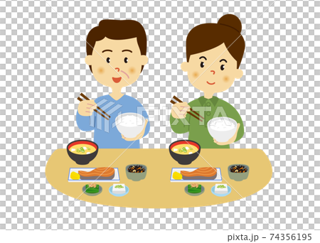 人物、食事のイラスト 74356195