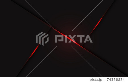 Abstract red light line shadow geometric overlap on dark grey design modern futuristic technology background vector illustration. 74356824