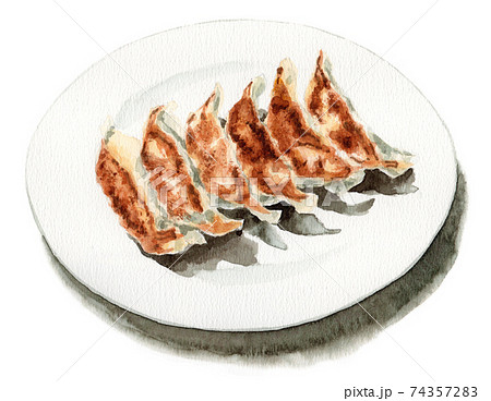 アナログ水彩焼餃子 74357283