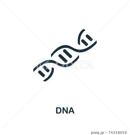 Dna icon set. Four elements in diferent styles from medicine icons collection. Creative dna icons filled, outline, colored and flat symbols 74358059