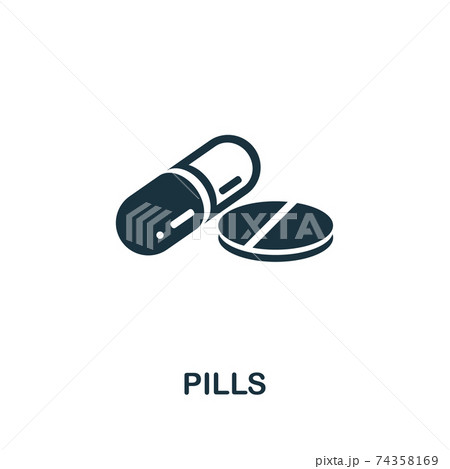 Pills icon set. Four elements in diferent styles from medicine icons collection. Creative pills icons filled, outline, colored and flat symbols Pills icon set. Four elements in diferent styles from medicine icons collection. Creative pills icons filled, outline, colored and flat symbols 74358169