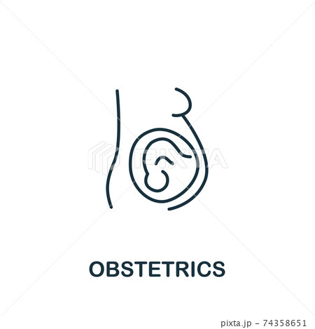 Obstetrics icon from medical collection. Simple line element Obstetrics symbol for templates, web design and infographics 74358651