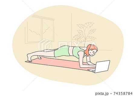 Sport training, yoga, fitness concept 74358784