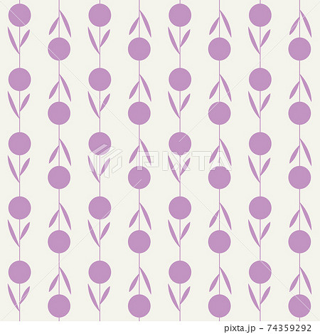 北欧スタイルの花のシームレスパターン パステルカラーの紫色 のイラスト素材