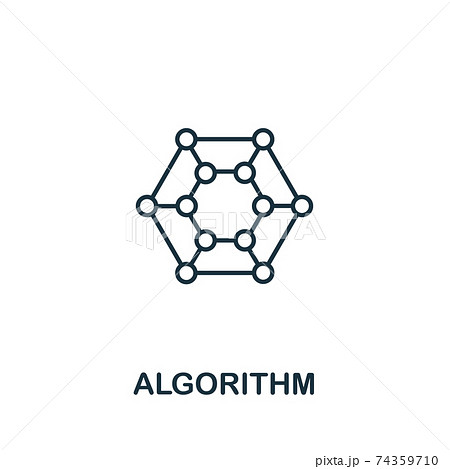 Algorithm icon from machine learning collection. Simple line Algorithm icon for templates, web design and infographics 74359710