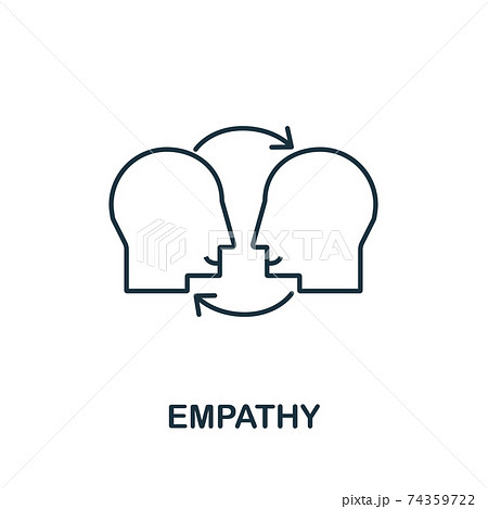 Empathy icon from life skills collection. Simple line Empathy icon for templates, web design and infographics 74359722