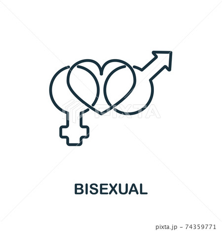Bisexual Icon From Lgbt Collection Simple Line のイラスト素材