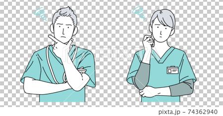 Person illustration nurse male and female identity simple nurse aid 74362940