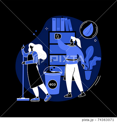 Green cleaning abstract concept vector illustration. Green cleaning abstract concept vector illustration. 74363071