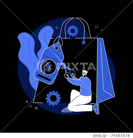 Retail markdown abstract concept vector illustration. 74363078