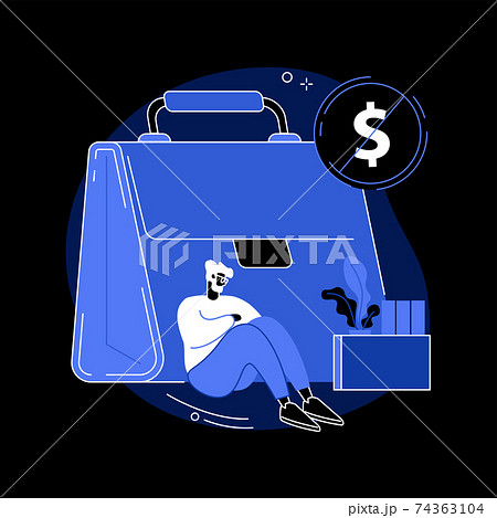 Unemployment abstract concept vector illustration. 74363104