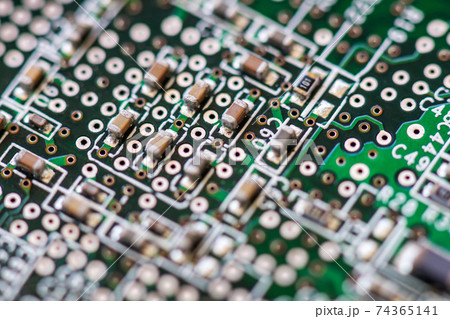 Close-up of electronic components 74365141