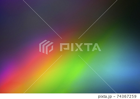 Blurred bright diagonal rainbow light refraction overlay effect for mockups. Organic diagonal holographic flare on a light wall Shadows for natural light effects. Trendy creative gradient 74367259