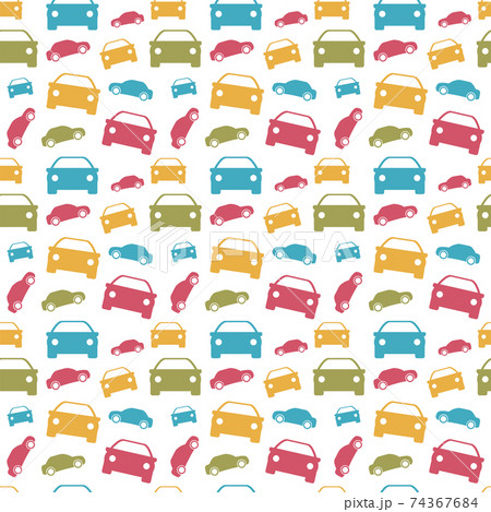 Seamless pattern. Print for clothes. Patterns for packaging. Car icon 74367684