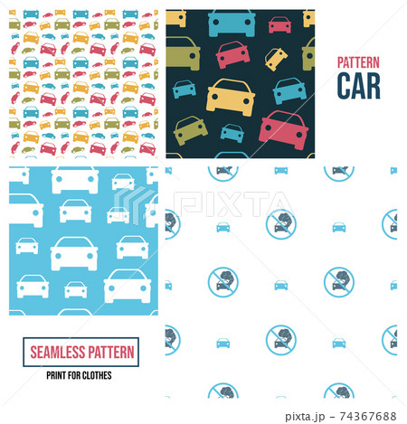 Seamless pattern. Print for clothes. Patterns for packaging. Car icon Seamless pattern. Print for clothes. Patterns for packaging. Car icon 74367688