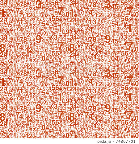 A pattern of digits. Digits of different sizes A pattern of digits. Digits of different sizes 74367701