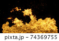 3D Abstract Flame Wall Background on Black 74369755