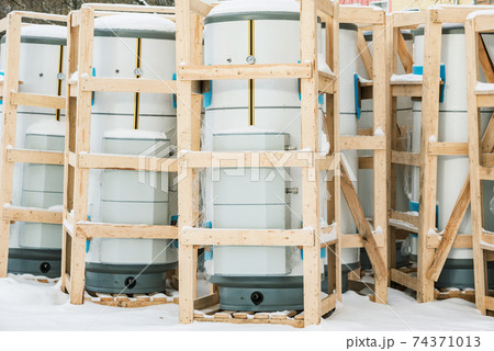 Storage tanks of the new medical equipment. Storage tanks of the new medical equipment. 74371013