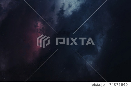 Nebula. Science fiction space wallpaper, incredibly beautiful planets, galaxies, dark and cold beauty of endless universe. Elements of this image furnished by NASA 74375649