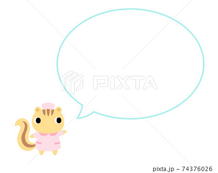 ナースのリス　吹き出し付1 74376026