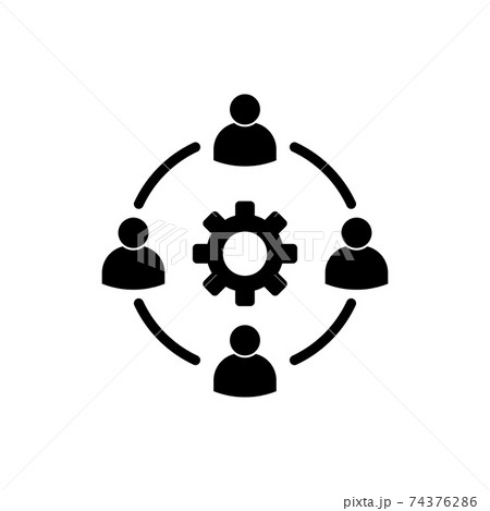Business collaborate icon vector  for graphic design, logo, web site, social media, mobile app, ui illustration 74376286