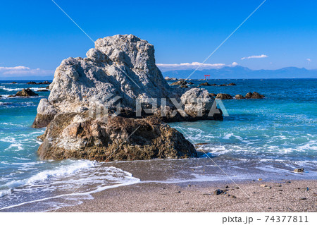 《神奈川県》森戸海岸・大海原 74377811