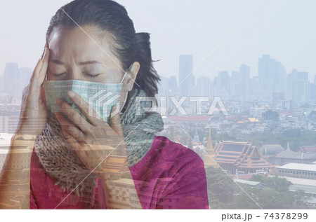 Bangkok air pollution. Bangkok air pollution. 74378299