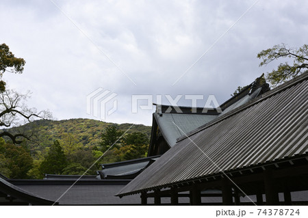 伊勢神宮 内宮 神楽殿の写真素材