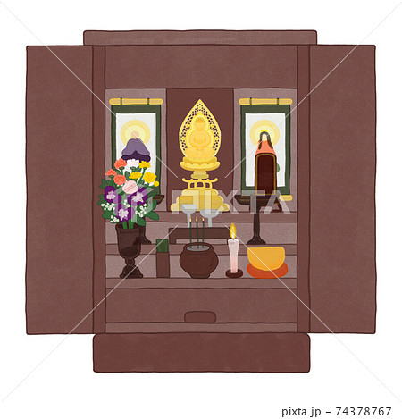 水彩画の仏壇 水彩画の仏壇 74378767