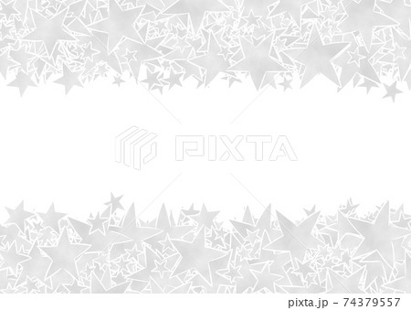 敷詰め_星_★_灰色_縁_平行_横長 74379557