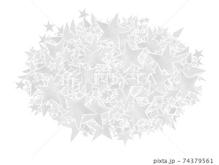 敷詰め_星_★_灰色_楕円_横長 74379561