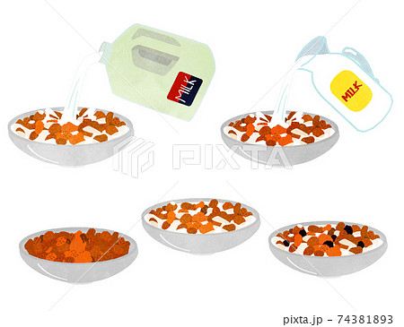 シリアルのイラストのイラスト素材