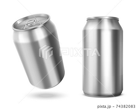Tin can with open key front and angle view, jars Tin can with open key front and angle view, jars 74382083