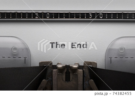 Typing text on typewriter Typing text on typewriter 74382455
