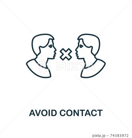 Avoid Contact icon. Simple illustration from coronavirus collection. Creative Avoid Contact icon for web design, templates, infographics and more 74383972