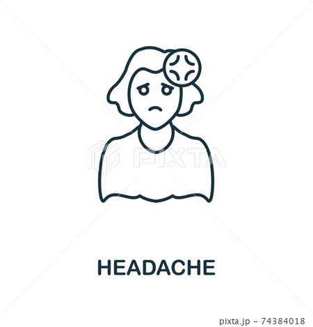 Headache icon. Simple illustration from coronavirus collection. Creative Headache icon for web design, templates, infographics and more 74384018