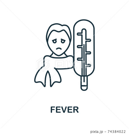 Fever icon. Simple illustration from coronavirus collection. Creative Fever icon for web design, templates, infographics and more 74384022