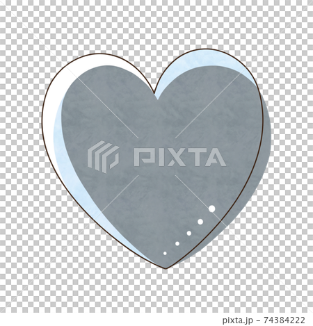 Gray heart 74384222