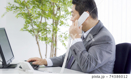 オフィスワーク ビジネスマン オフィスワーク ビジネスマン 74386012