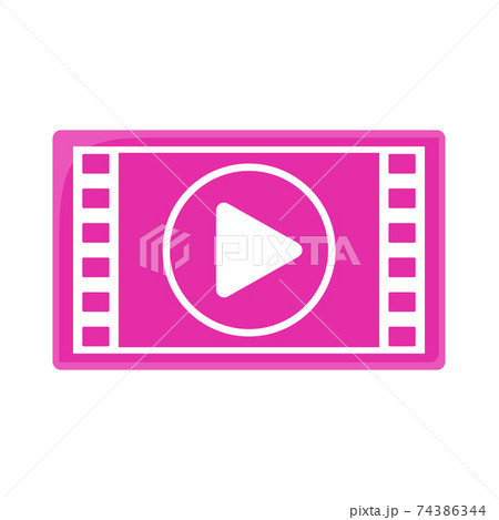 Video screen vector illustration. Video player or recorder Video screen vector illustration. Video player or recorder 74386344