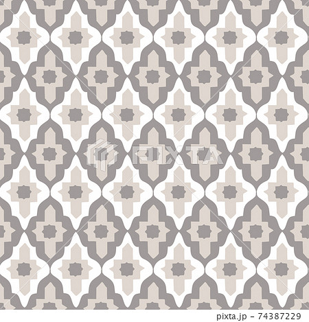 Hand drawn stars shaped Moroccan seamless pattern for Ramadan Kareem greeting cards, islamic backgrounds, fabric, web banners. Portuguese azulejos beige tile design. Decorative vector illustrations Hand drawn stars shaped Moroccan seamless pattern for Ramadan Kareem greeting cards, islamic backgrounds, fabric, web banners. Portuguese azulejos beige tile design. Decorative vector illustrations 74387229