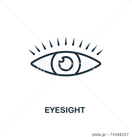 Eyesight icon outline style. Thin line creative Eyesight icon for logo, graphic design and more 74388207