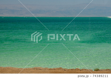 Desert landscape of Israel, Dead Sea, Jordan. 74389211