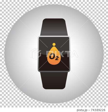 智能手錶的矢量插圖血氧濃度圖標 74389226